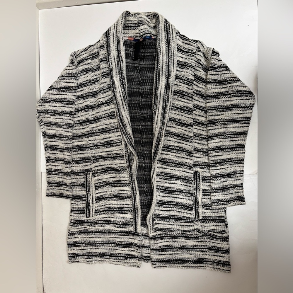 Anthropologie Dolan Verona textured long cardigan duster size small S pockets - Picture 6 of 13
